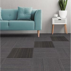 Solid Stripe Color PP PVC Carpet Tiles